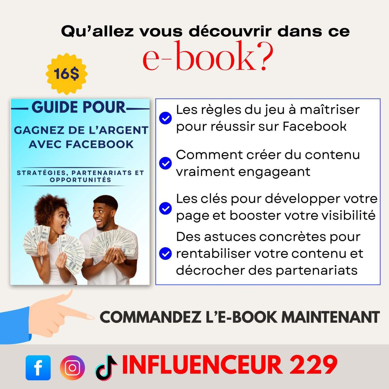 Gagnez de l’Argent avec Facebook